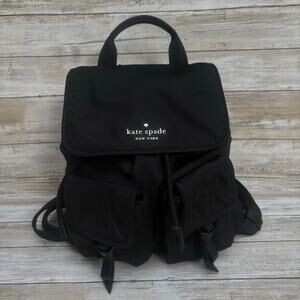 kate spade black nylon backpack